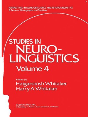 cover image of Studies in Neurolinguistics, Volume 4